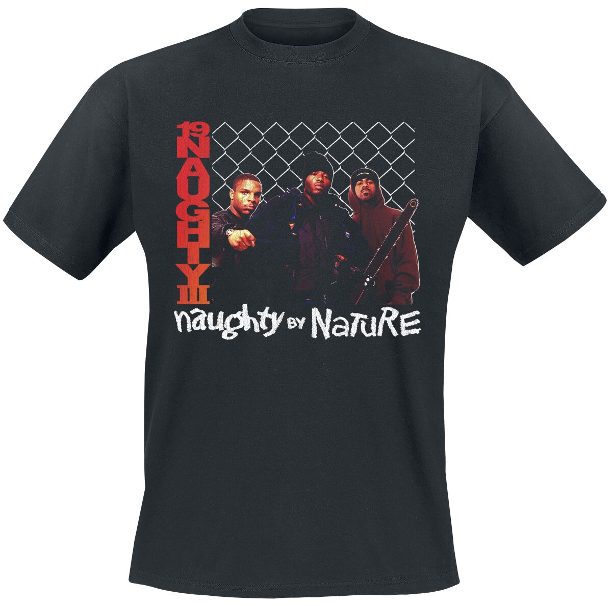 Naughty by Nature T-Shirt - 19 Naughty 111 - S bis 3XL - für Männer - Größe L - schwarz  - Lizenziertes Merchandise!