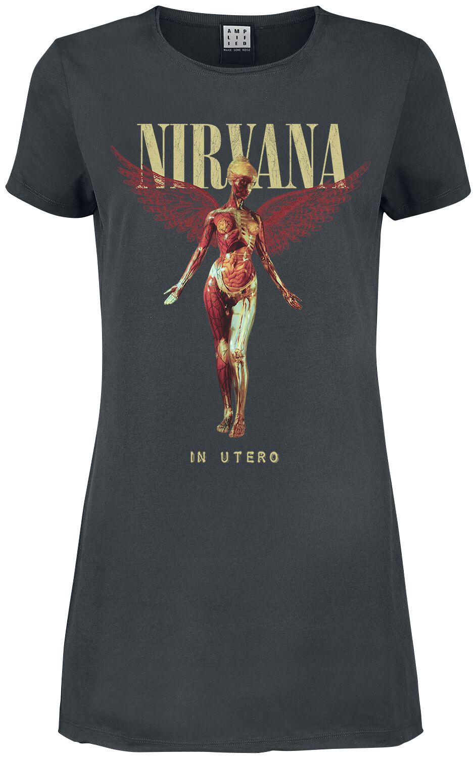 Amplified Collection In Utero Kurzes Kleid charcoal von Nirvana