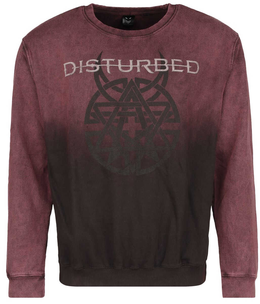 Disturbed Sweatshirt - Believe Symbol - S bis XXL - für Männer - Größe XL - dunkelrot  - Lizenziertes Merchandise!