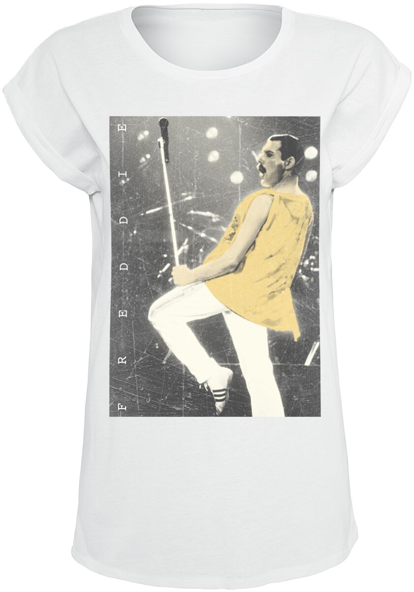 Freddie Stage Photo II T-Shirt weiß von Queen
