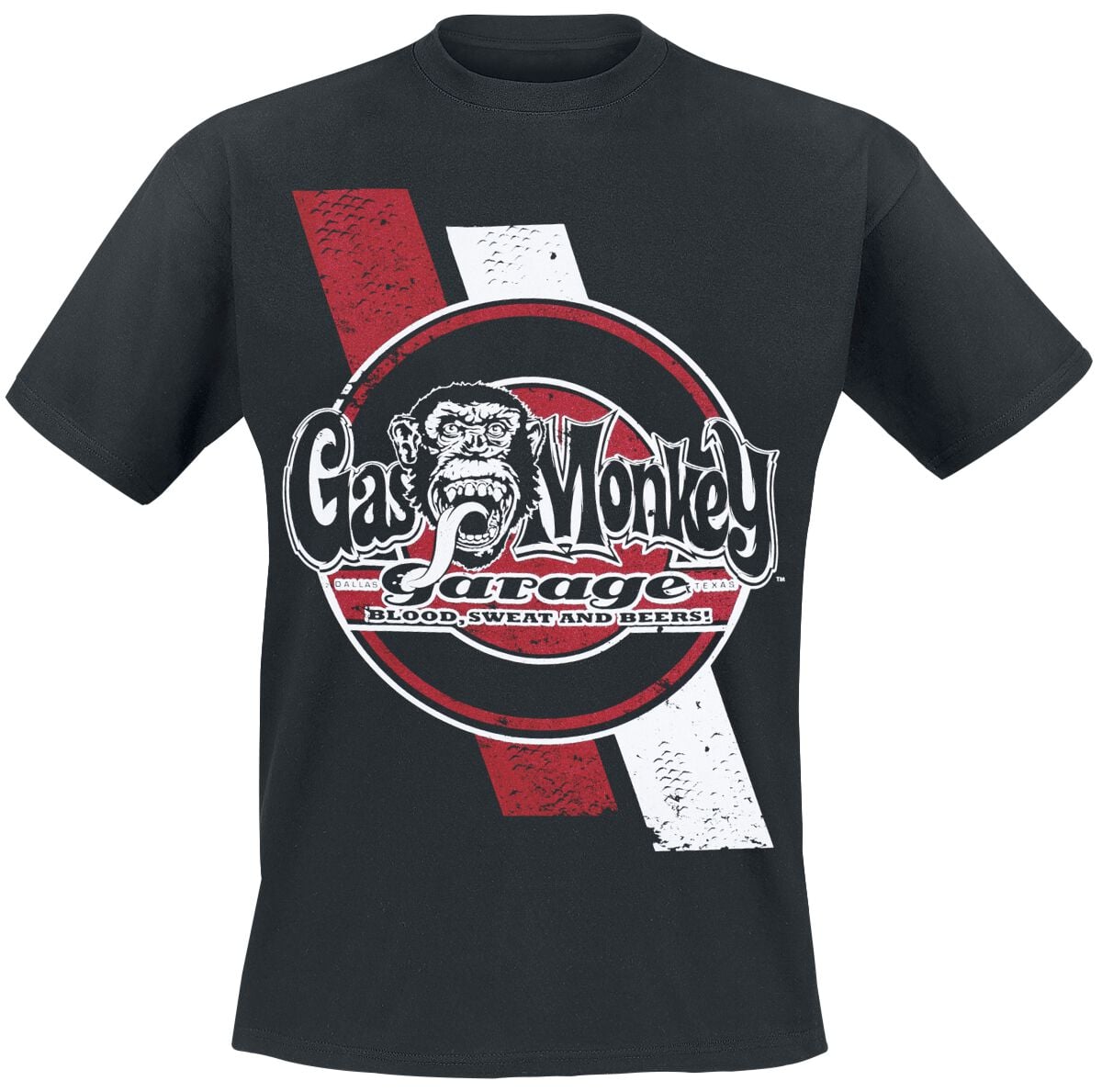 T-Shirt  di Gas Monkey Garage - Blood Sweet Beers Garage - M a XXL - Uomo - nero