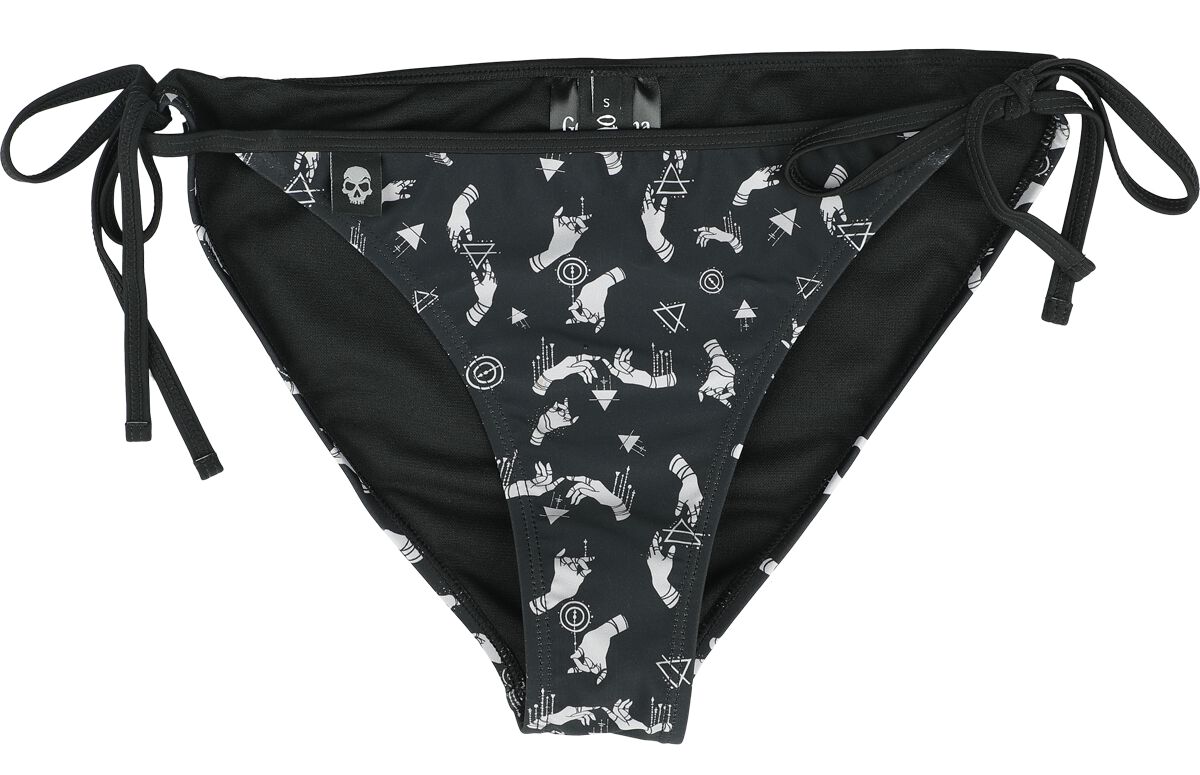 Image of Slip bikini Gothic di Gothicana by EMP - Bikini Bottom with mystical print - S a XXL - Donna - nero