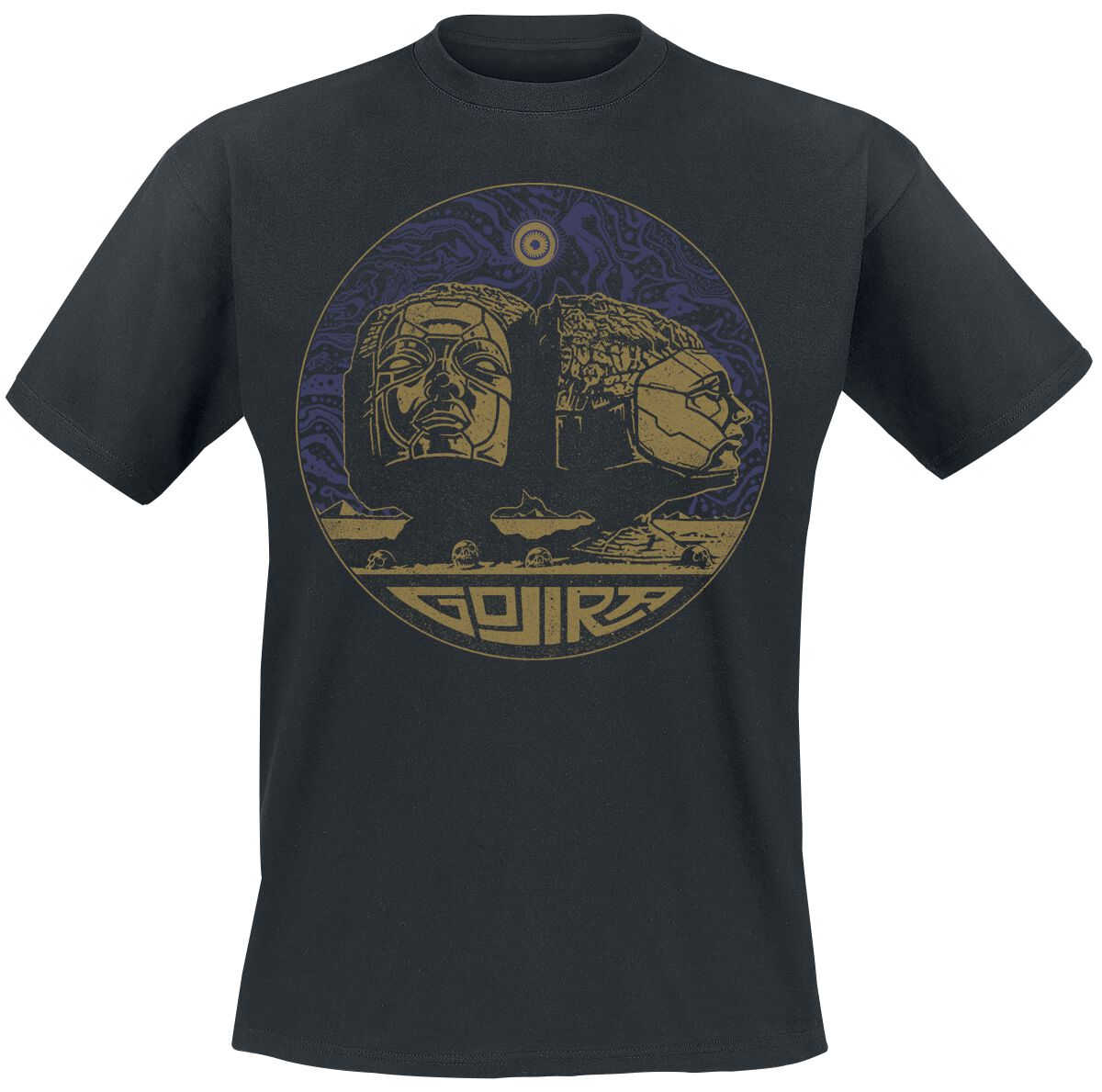 Image of Gojira Distopia Statue T-Shirt schwarz