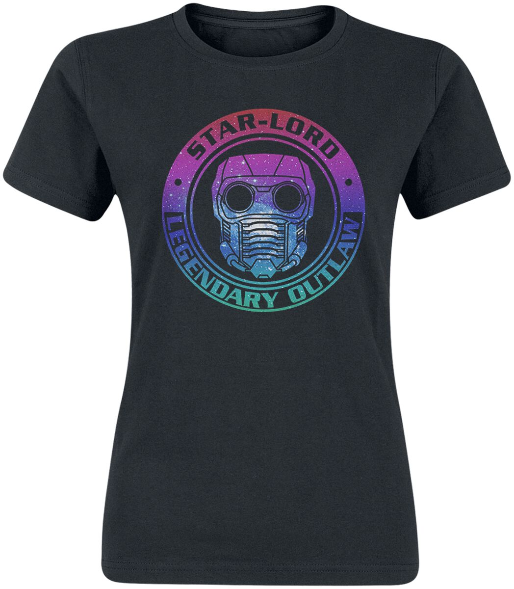 T-Shirt Manches courtes de Les Gardiens De La Galaxie - Star Lord - S à XXL - pour Femme - noir