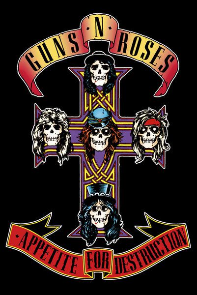 Image of Guns N' Roses Appetite Poster multicolor