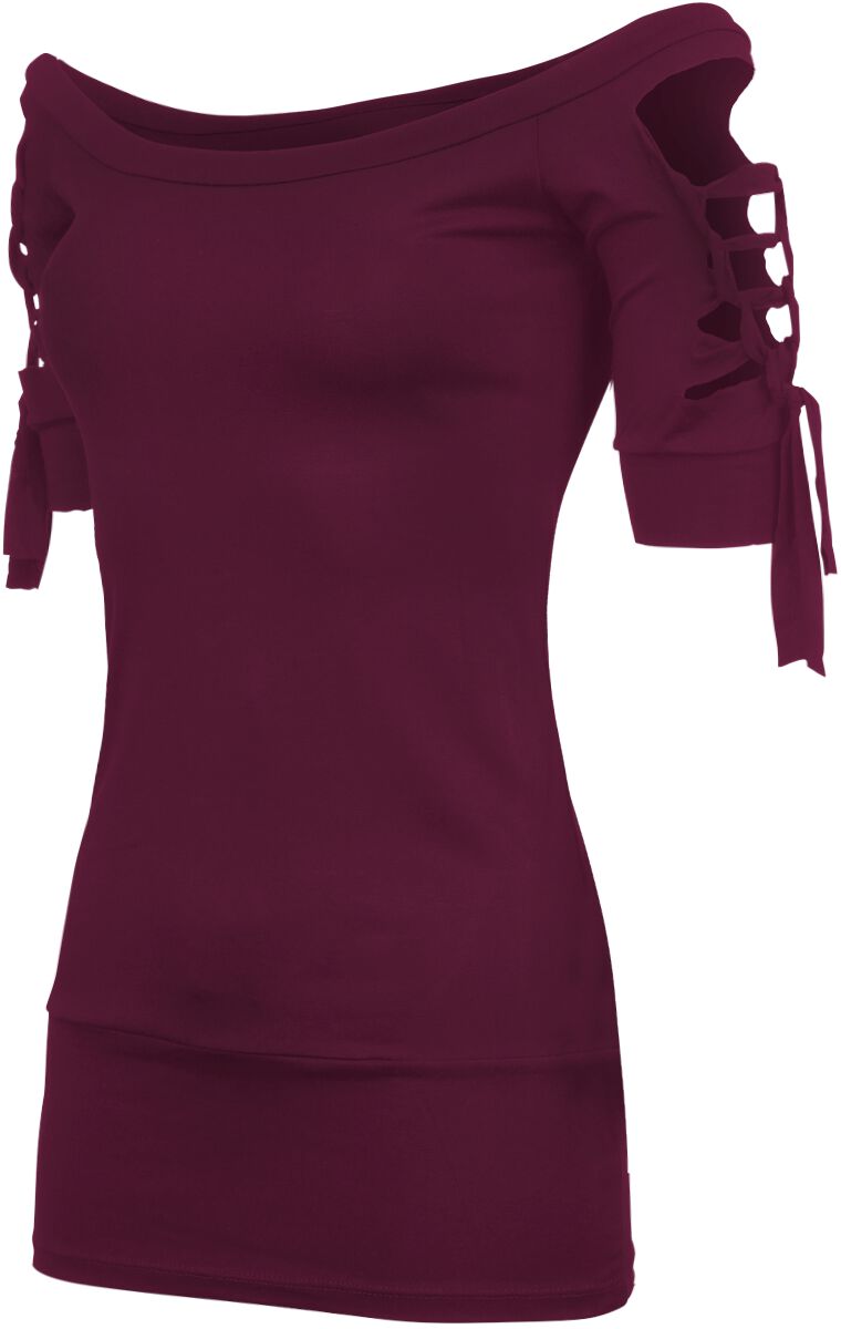 Outer Vision T-Shirt - Kork - XS bis XL - für Damen - Größe M - bordeaux
