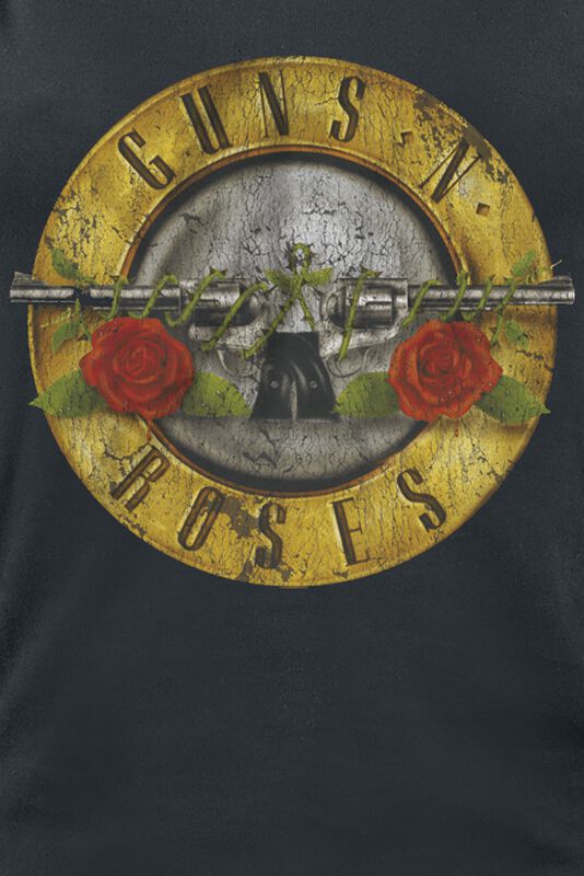 Band Merch Bekleidung Distressed Bullet | Guns N Roses Top