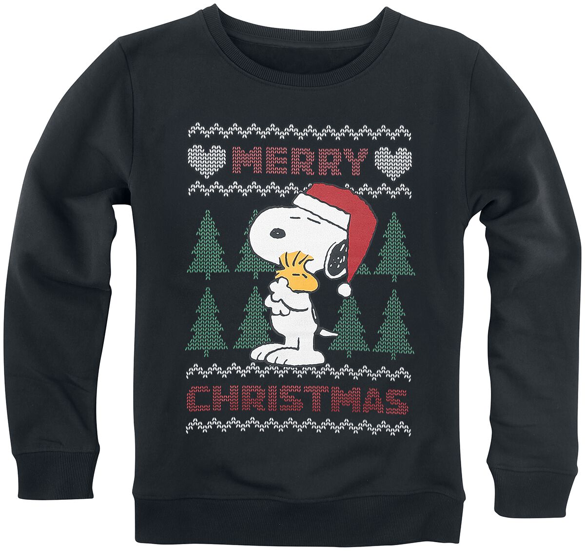 Peanuts Kids - Merry Christmas Sweatshirt black