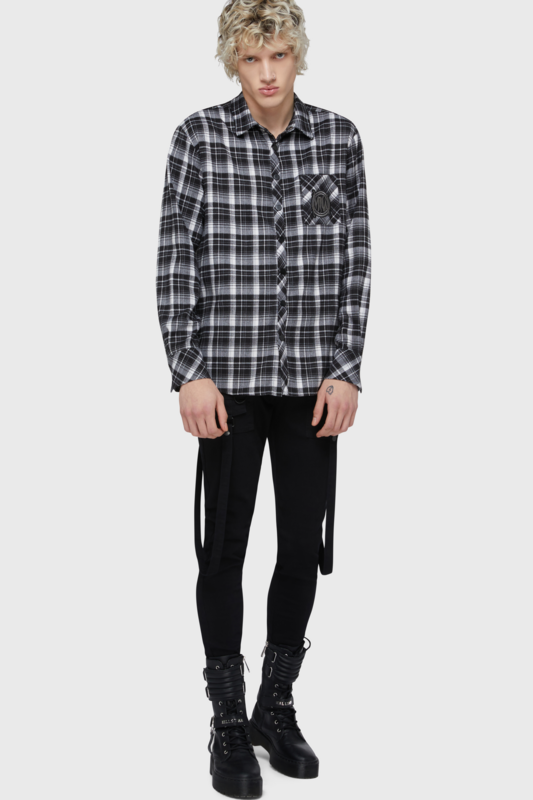 4068143421386 - Cause of Death Shirt Langarmhemd grau in XS