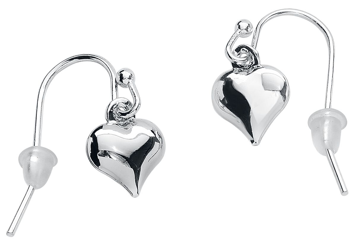 Lovett & Co. Puff Heart Earrings Earring silver coloured