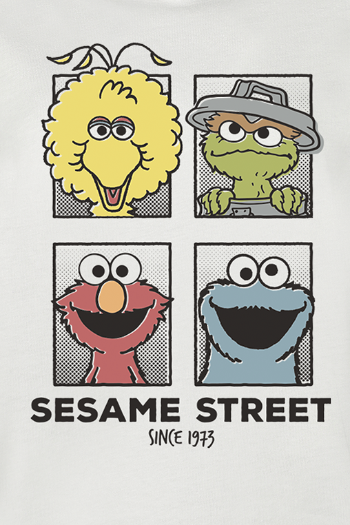 Sesamstraße T-Shirt - Friends - S bis M - für Damen - Größe M - altweiß  - EMP exklusives Merchandise!