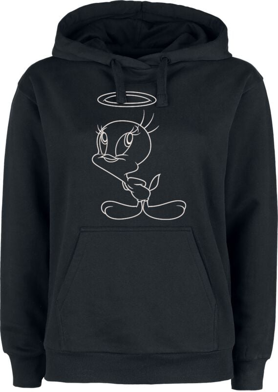 Looney Tunes Kapuzenpullover - Tweety Outline - S bis 3XL - für Damen - Größe 3XL - schwarz  - EMP exklusives Merchandise!