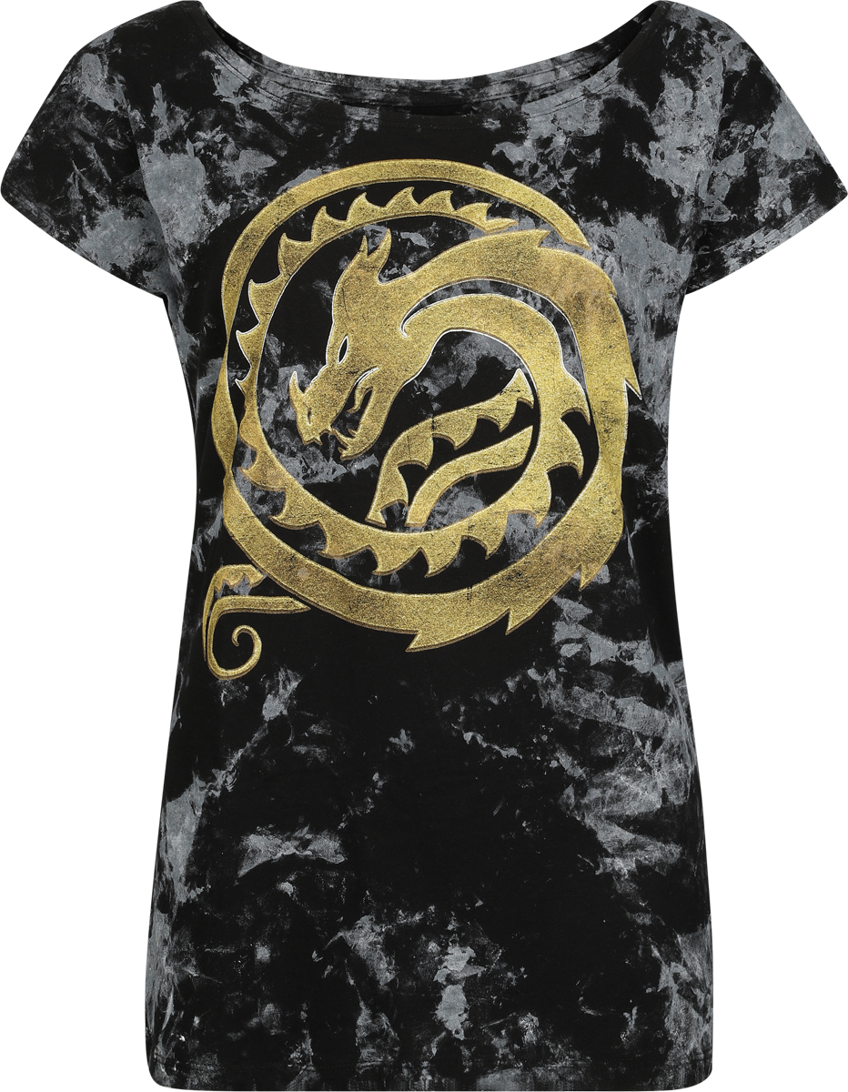 How to Train Your Dragon  T-Shirt - Dragons - Circle Gold - for Women - black