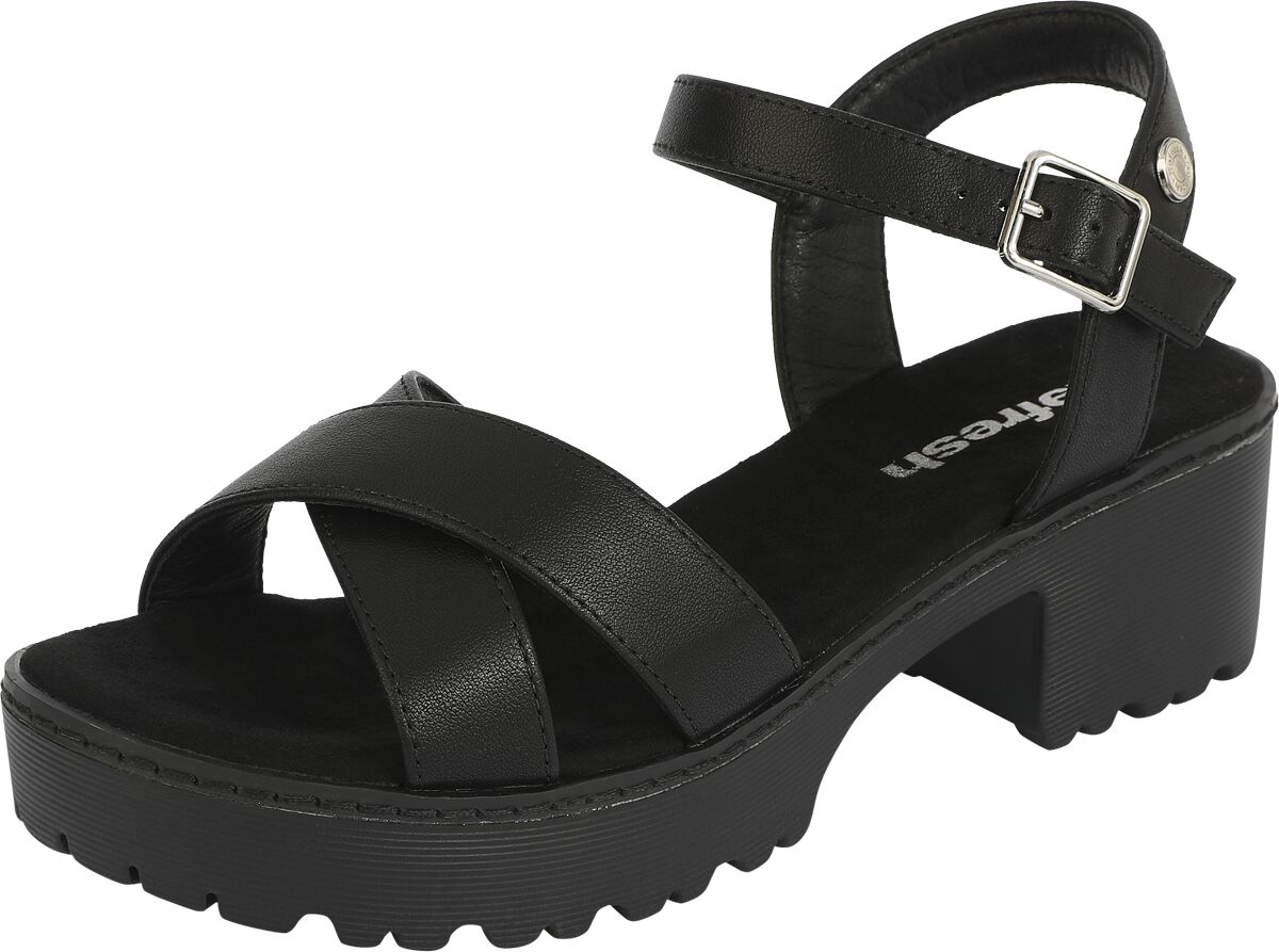 Refresh - Rockabilly Sandale - Sandale mit Absatz - EU36 bis EU40 - für Damen - Größe EU36 - schwarz