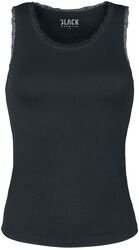 Unterhemd mit Spitze, Black Premium by EMP, Kurzarm Unterhemd