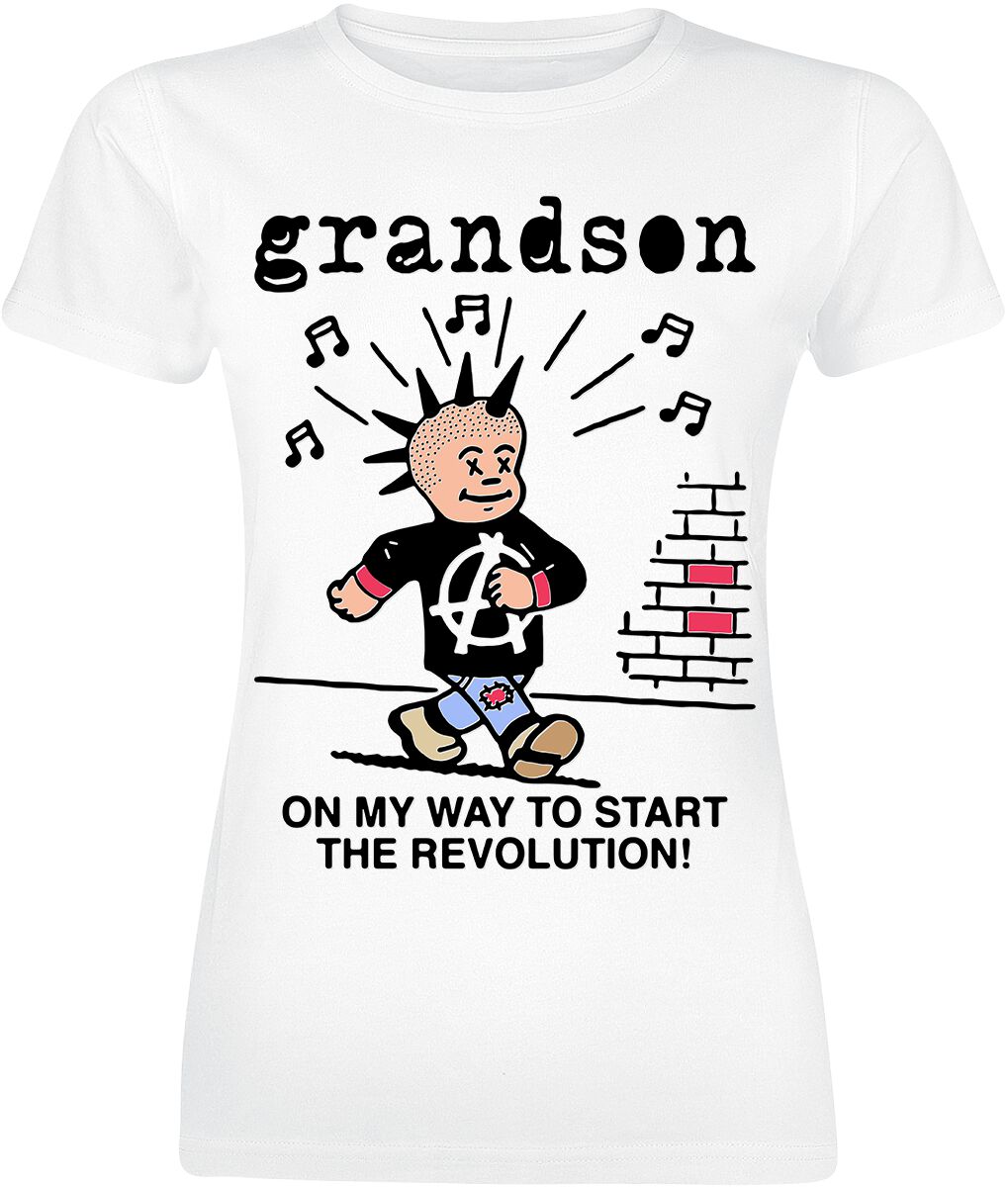 Grandson - Start A Revolution - T-Shirt - Donna - bianco