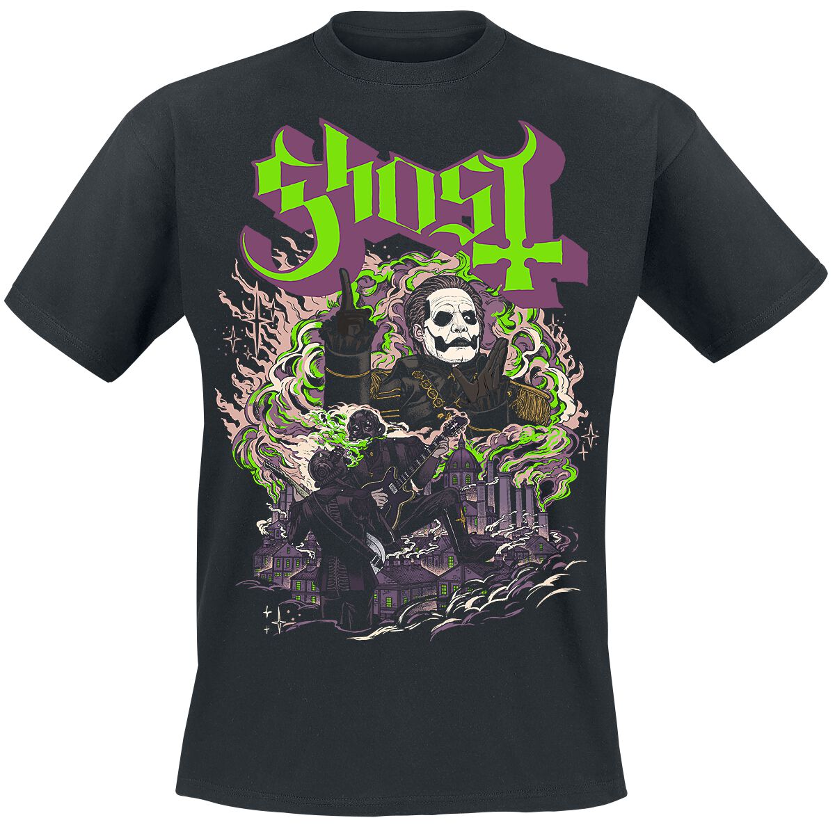 Ghost T-Shirt - FOG - YK - S bis 4XL - für Männer - Größe XXL - schwarz  - Lizenziertes Merchandise!