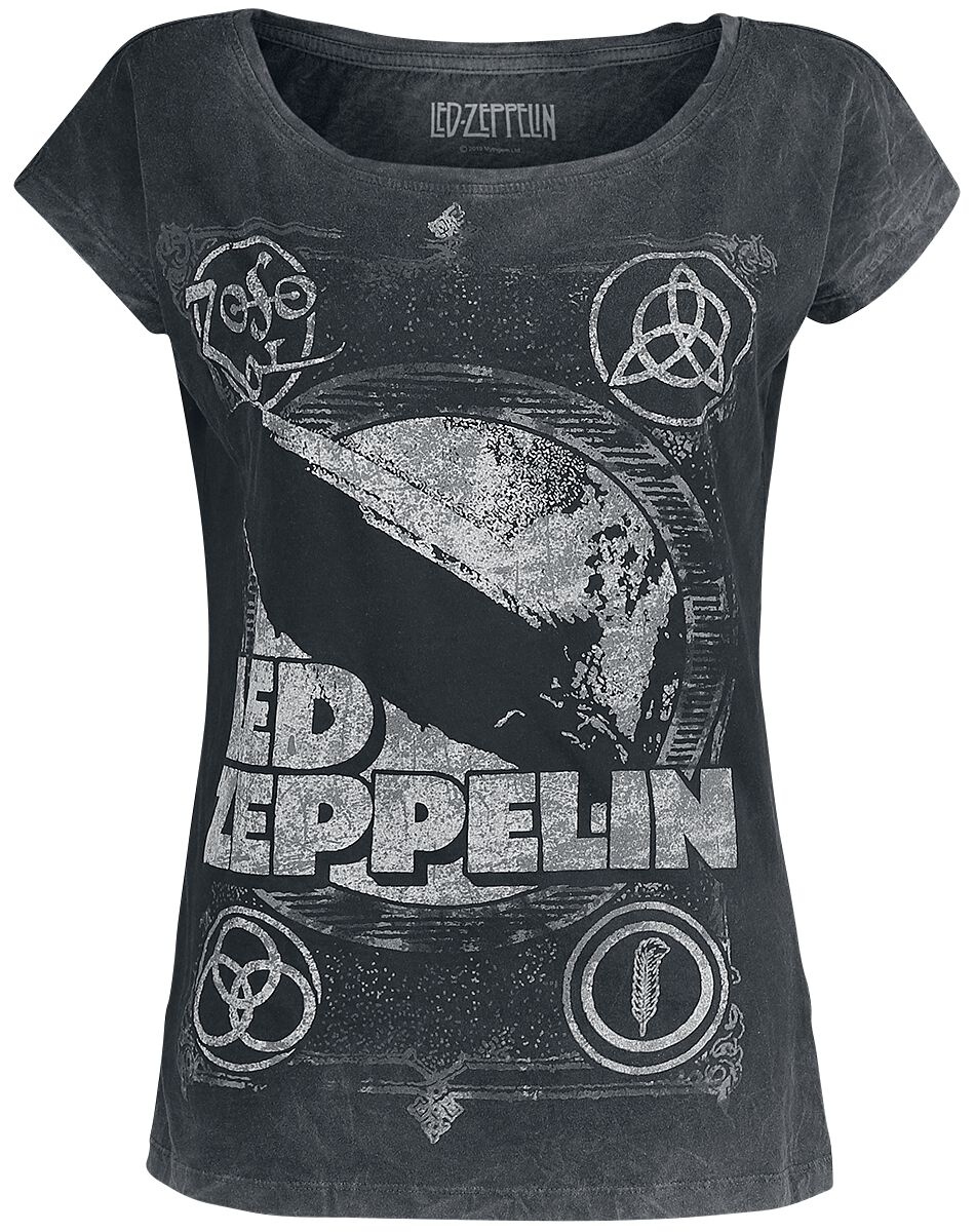 T-Shirt Manches courtes de Led Zeppelin - Shook Me - S à 4XL - pour Femme - noir/gris