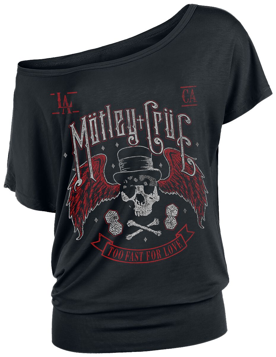 Image of Mötley Crüe Biker Skull Girl-Shirt schwarz