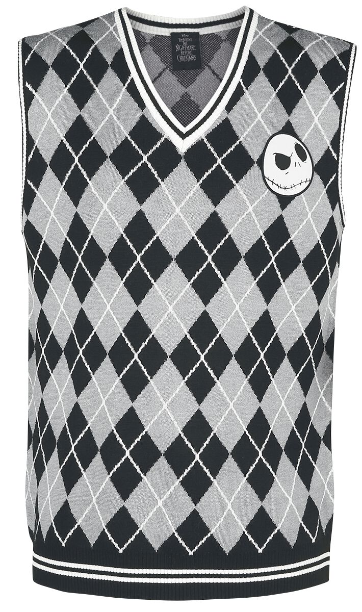 The Nightmare Before Christmas Jack – Pullunder Sweatshirt schwarz grau The Nightmare Before Christmas Jack – Pullunder Sweatshirt schwarz grau