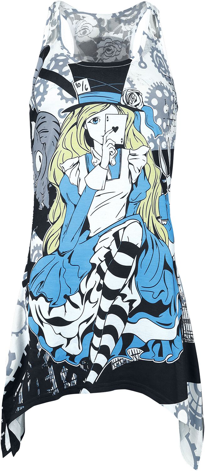 Image of Top di Innocent - Steampunk Alice lace panel vest - S a M - Donna - multicolore