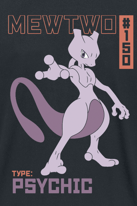 5056463466582 - Mewtu T-Shirt schwarz in XL 5056463466582 - Mewtu T-Shirt schwarz in XL