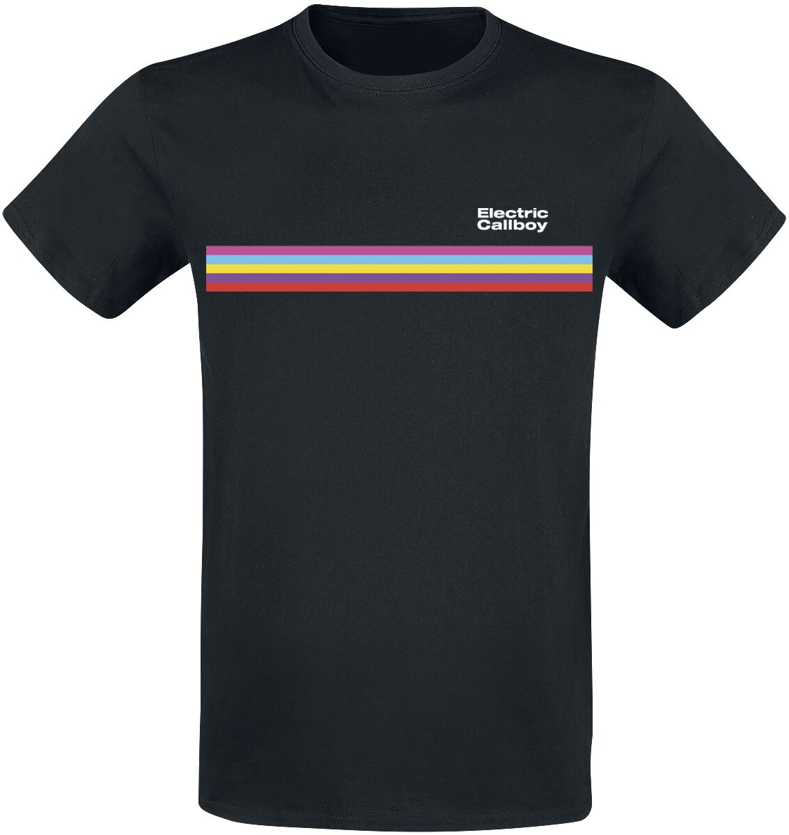 Image of T-Shirt di Electric Callboy - Stripe - S a 3XL - Uomo - nero