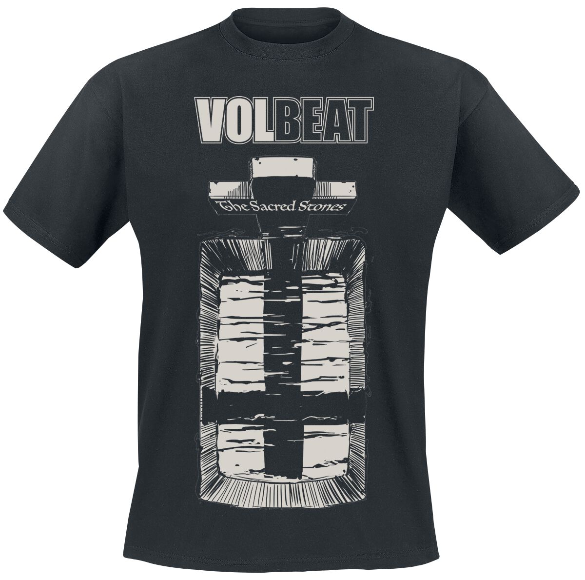 Volbeat T-Shirt - The Scared Stones - S bis XXL - für Männer - Größe L - schwarz  - EMP exklusives Merchandise!