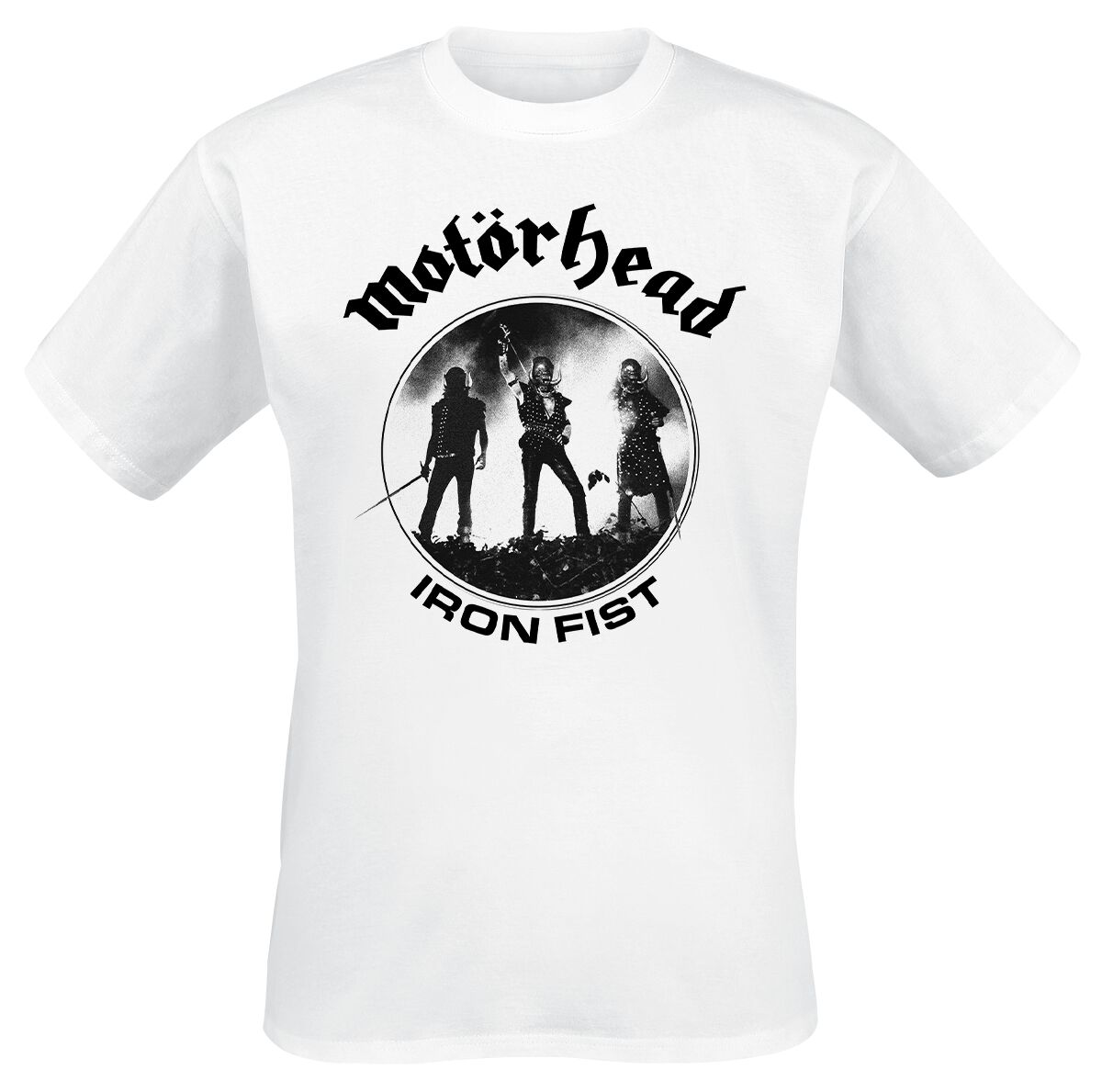 T-Shirt Manches courtes de Motörhead - Live Photo Iron Fist - S à 4XL - pour Homme - blanc
