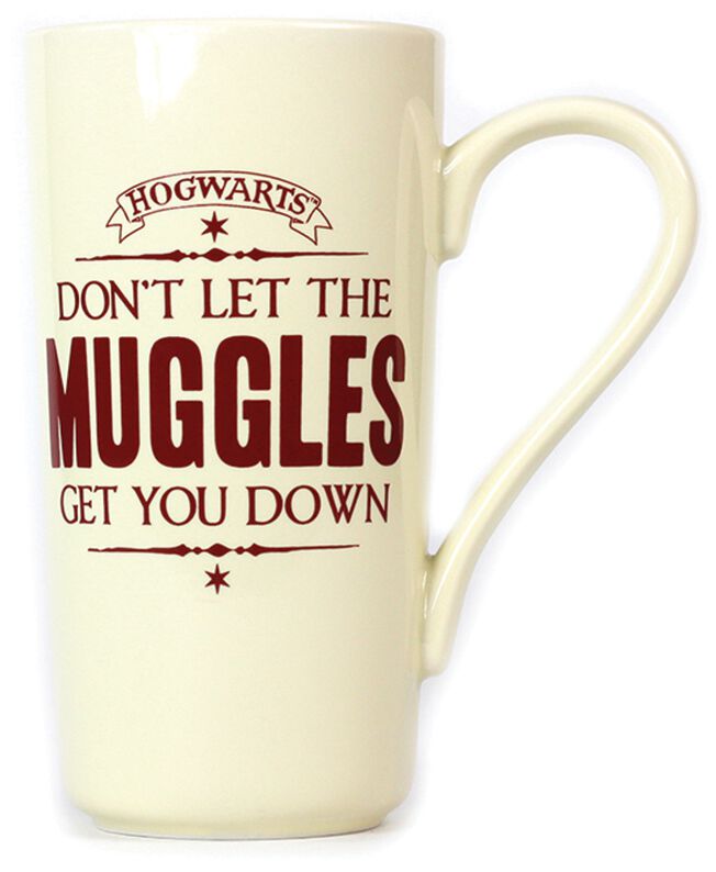 Muggle Tasse creme von Harry Potter