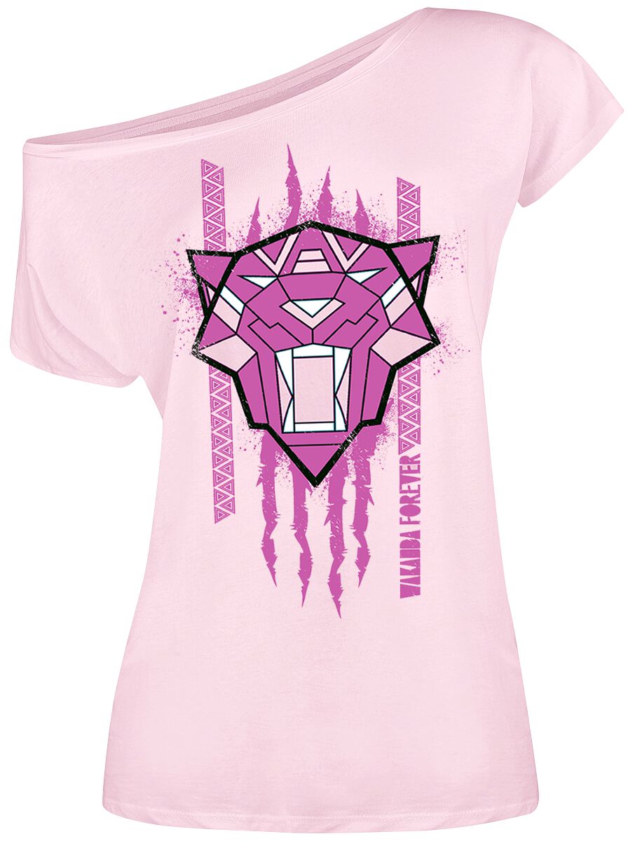T-Shirt Manches courtes de Black Panther - Roar - S à XXL - pour Femme - rose clair