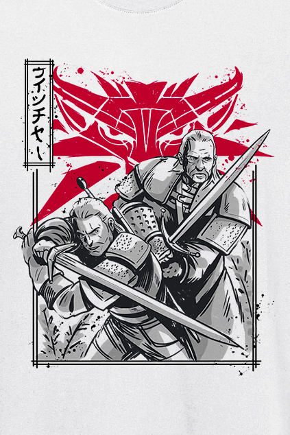 The Witcher - Gaming T-Shirt - Wild Hunt - Sensei - S bis XXL - für Männer - Größe M - weiß