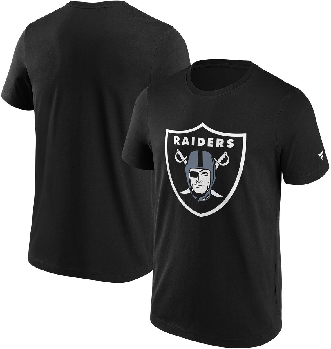 Fanatics T-Shirt - Las Vegas Raiders Logo - S bis M - für Männer - Größe S - schwarz