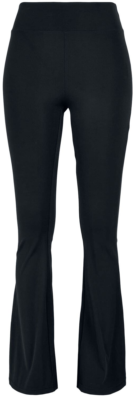 Urban Classics Leggings - Ladies Recycled High Waist Flared Leggings - XS bis 4XL - für Damen - Größe XS - schwarz