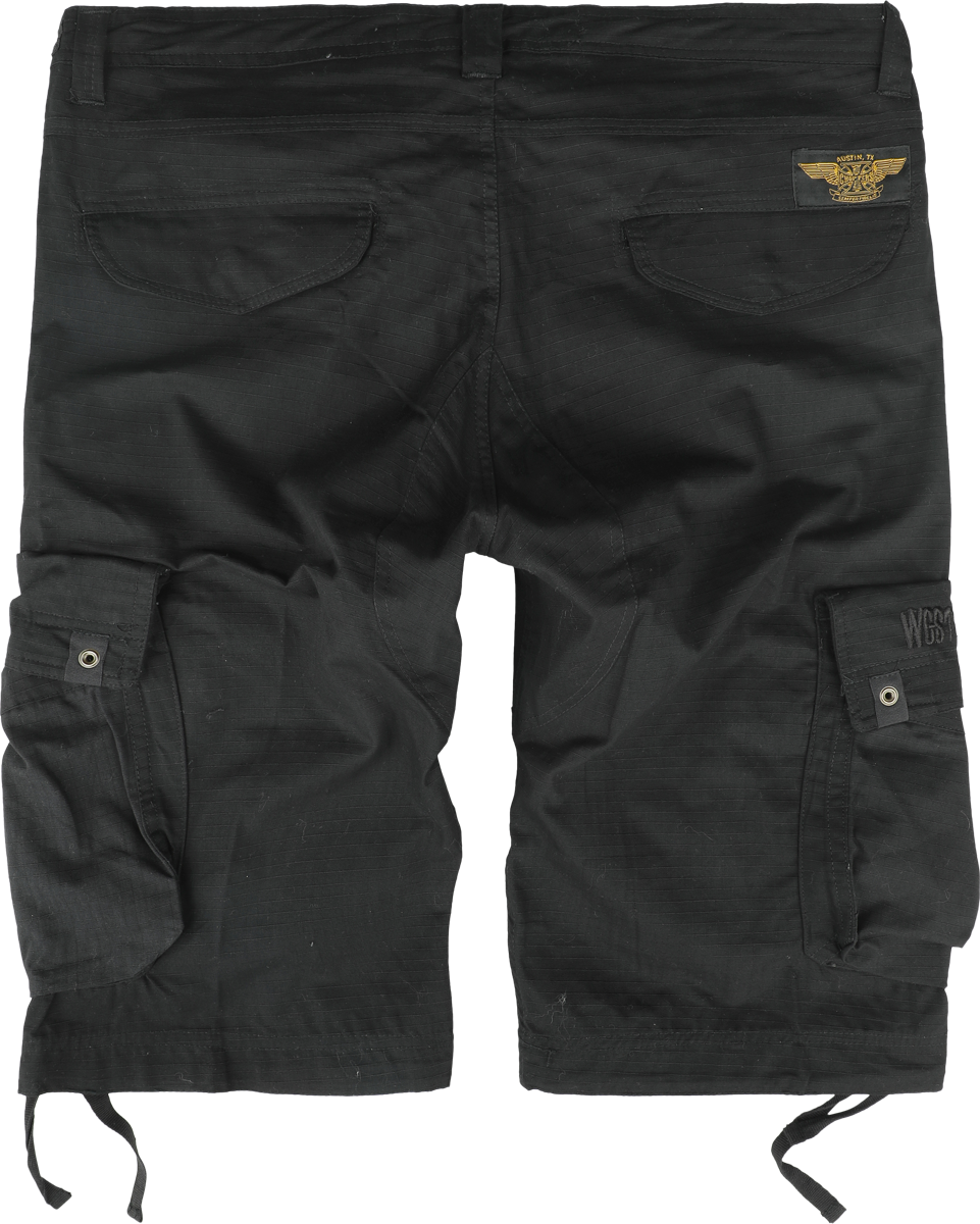West Coast Choppers Short - Caine Ripstop Cargo Shorts - M bis L - für Männer - Größe M - schwarz