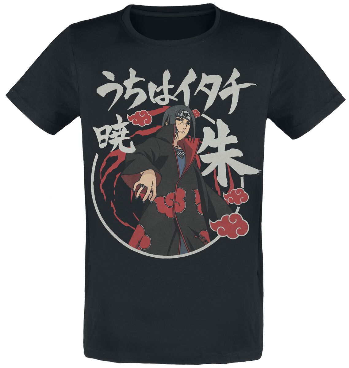 Image of T-Shirt Anime di Naruto - Akatsuki Itachi - S a XXL - Uomo - nero