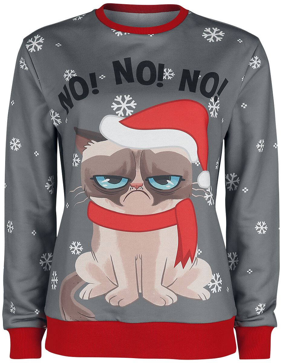 Image of Grumpy Cat Grumpy Christmas Girl-Sweat-Shirt multicolor