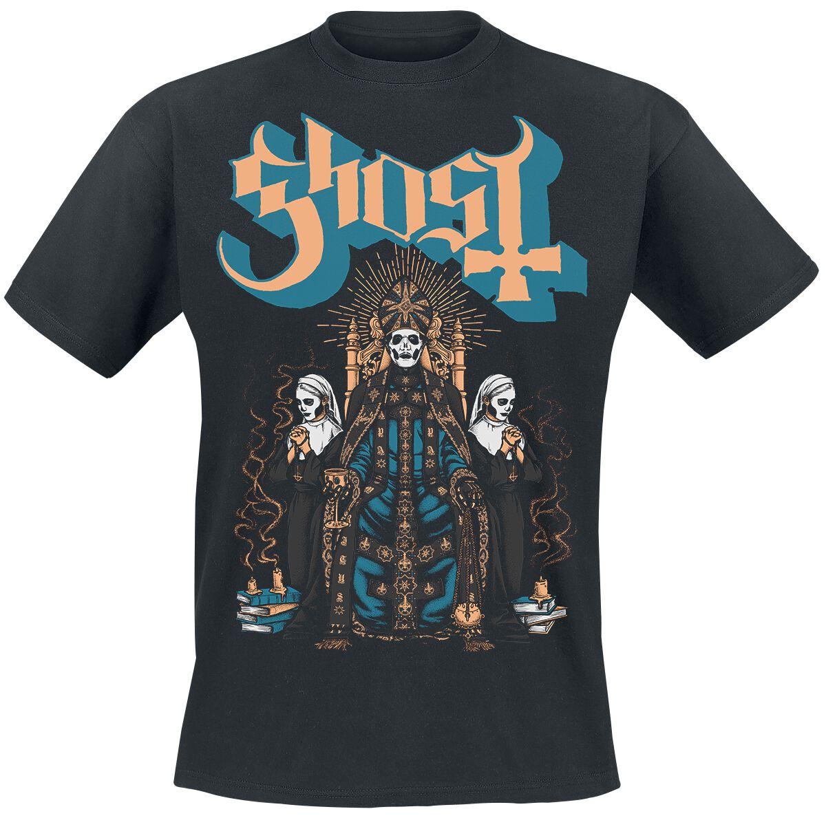 Ghost T-Shirt - Throne - M bis XXL - für Männer - Größe L - schwarz  - Lizenziertes Merchandise!