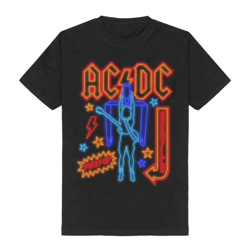 AC/DC  T-Shirt - Nashville - for Men - black - ACDC T-Shirt
