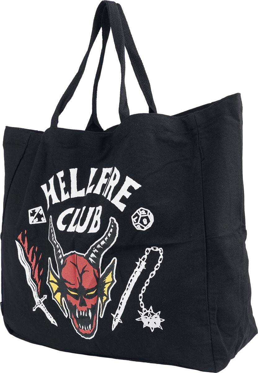 Stranger Things Handtasche - Hellfire Club - schwarz  - Lizenzierter Fanartikel