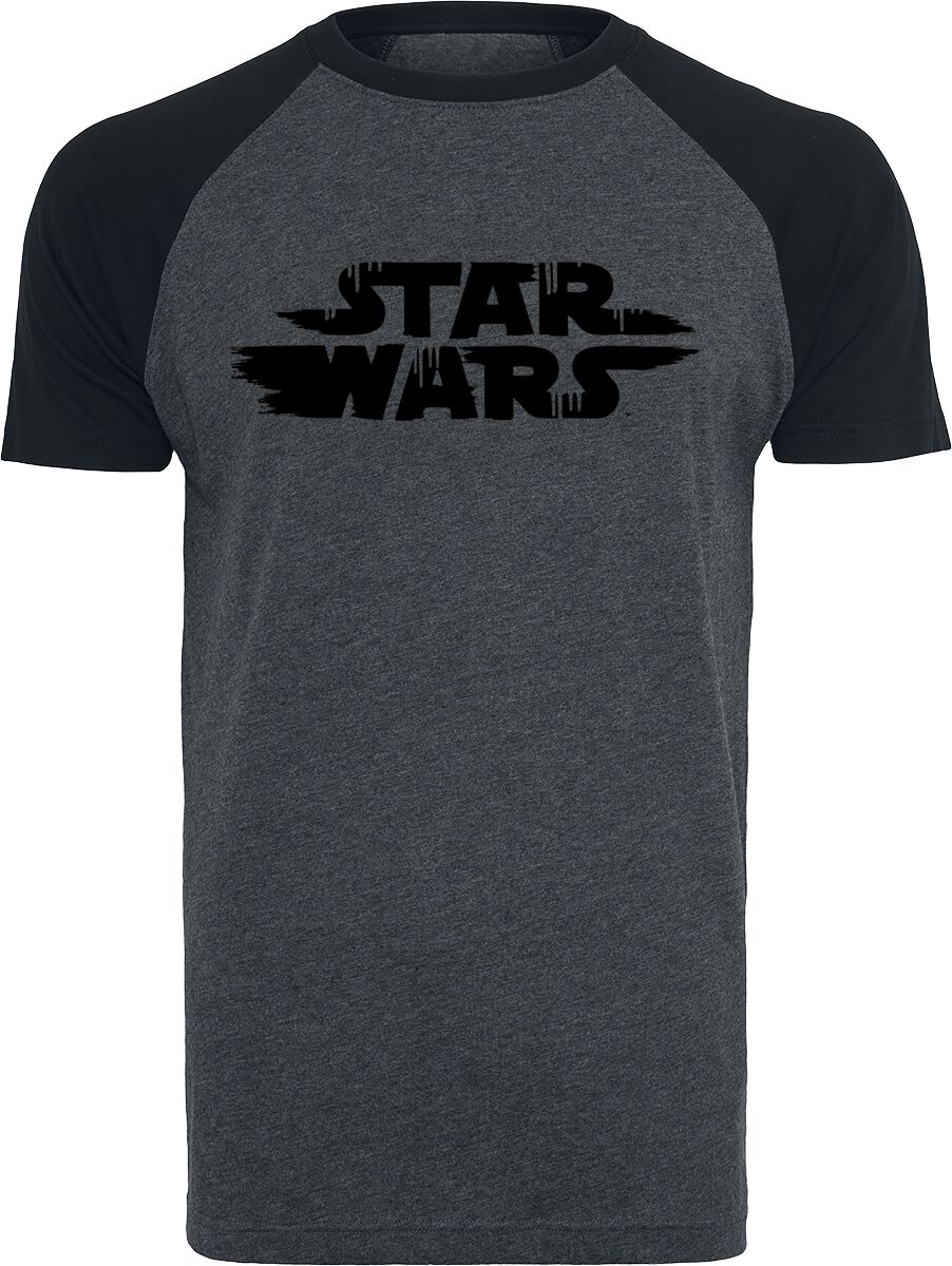 Star Wars Rough Logo T-Shirt schwarz grau