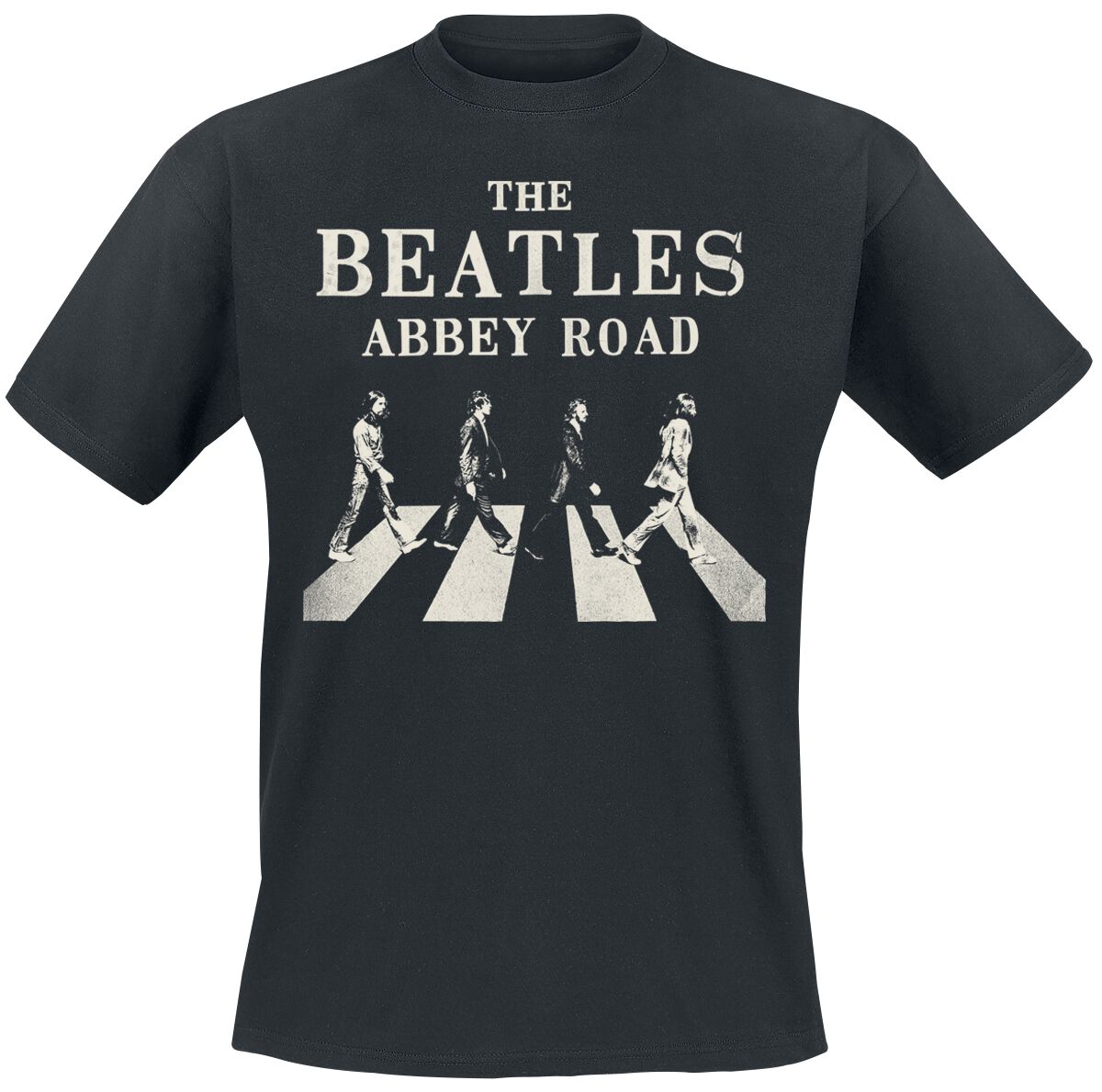 The Beatles Abbey Road Sign T-Shirt schwarz in XL