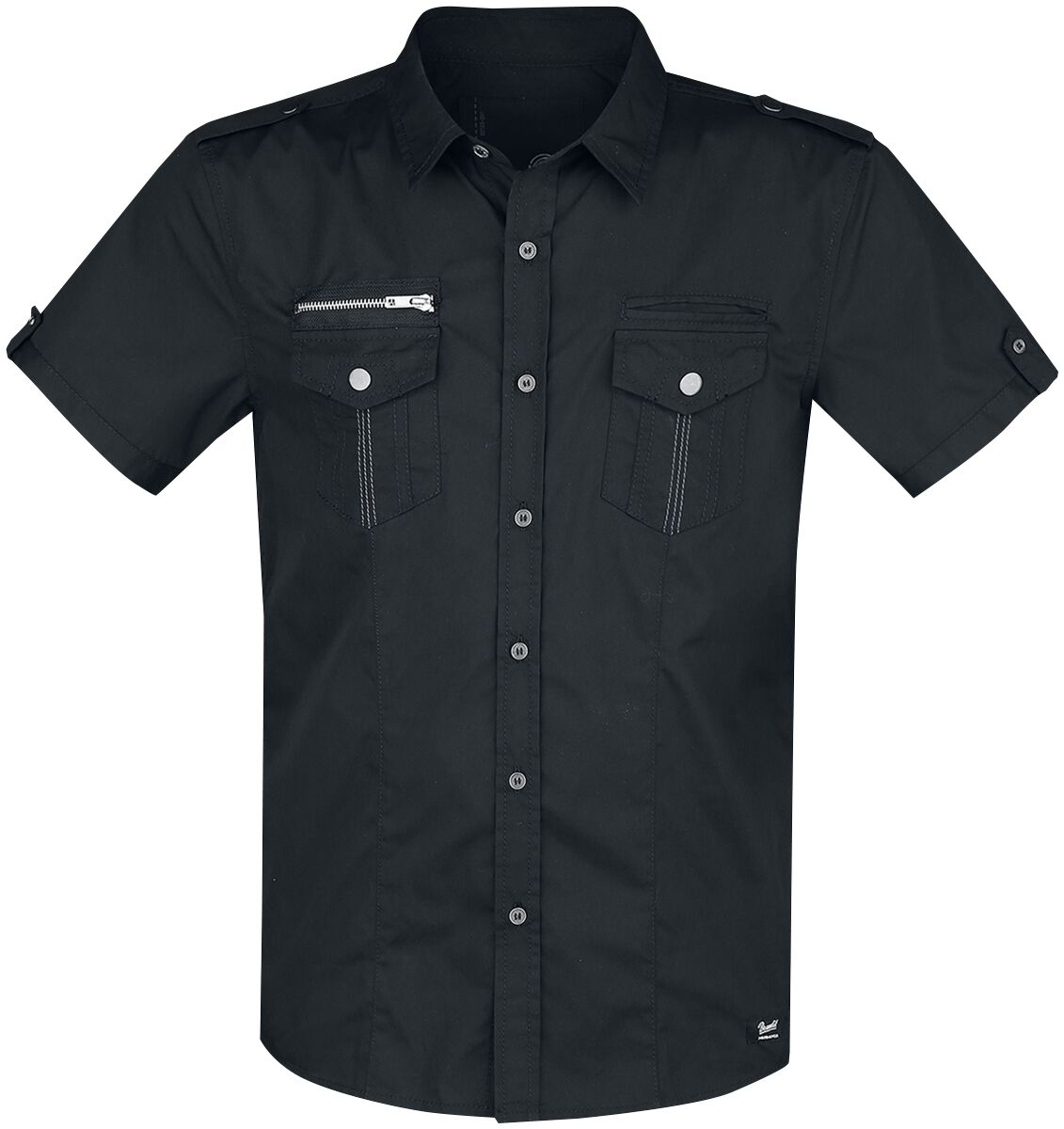 Image of Camicia Maniche Corte di Brandit - Rockstar Shirt T/C - S a 5XL - Uomo - nero
