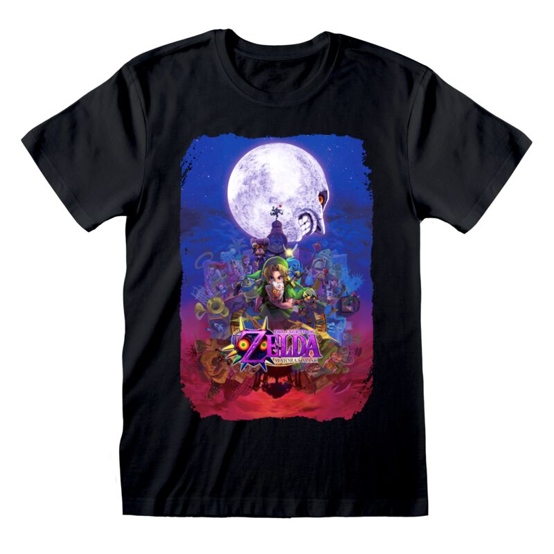 The Legend Of Zelda - Gaming T-Shirt - Majoras Mask - S bis XXL - Größe S - schwarz