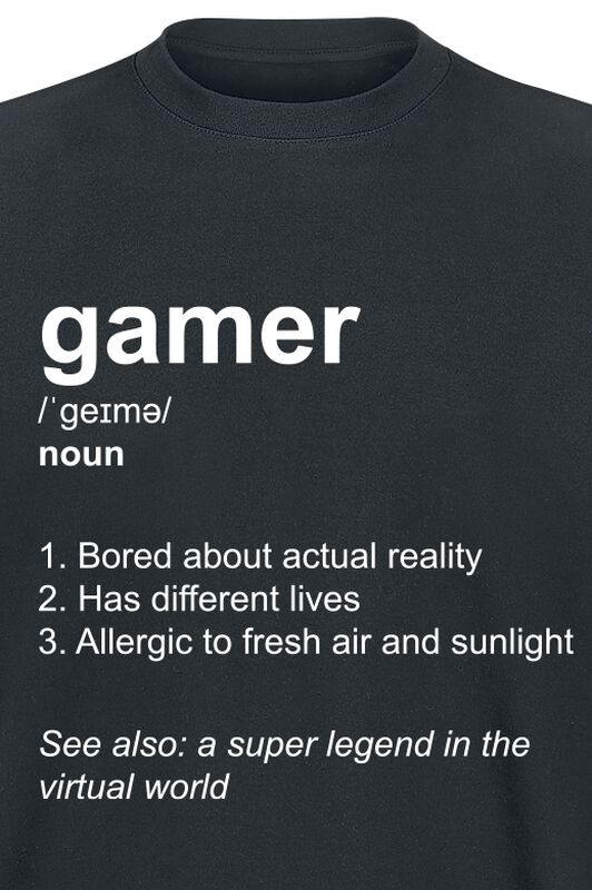 Wohnen & Freizeit Funartikel Definition Gamer | Sprüche T-Shirt