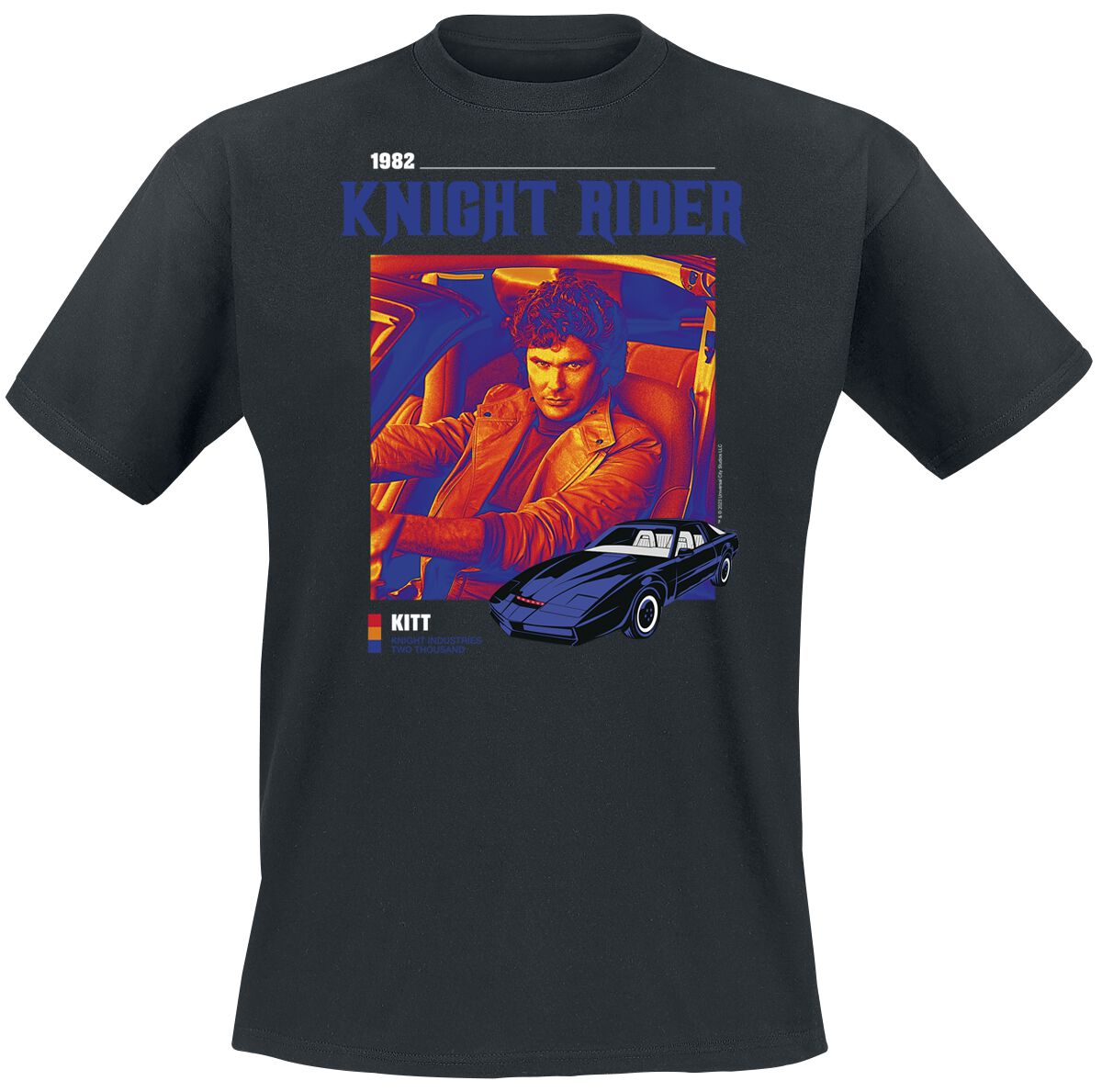 Knight Rider T-Shirt - 1982 Kit - S bis 3XL - für Männer - Größe XL - schwarz  - Lizenzierter Fanartikel