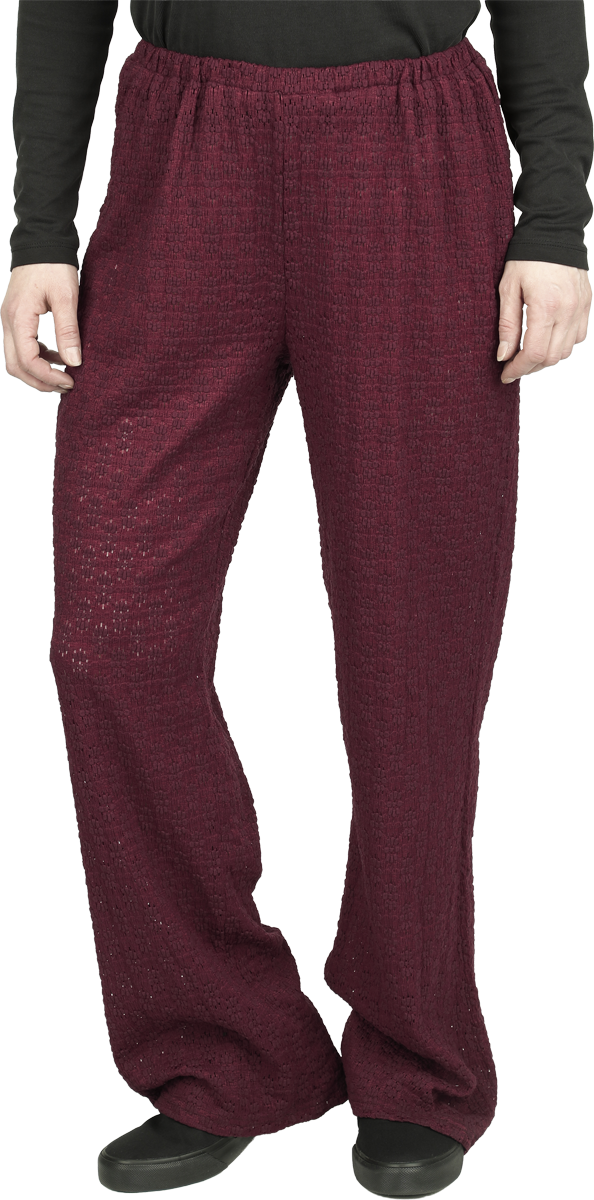 Thumbnail - RED by EMP Lace Wide Pants Stoffhose bordeaux in M
