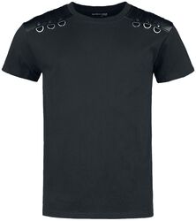 T-Shirt mit Riemen auf den Schultern, Gothicana by EMP, T-Shirt
