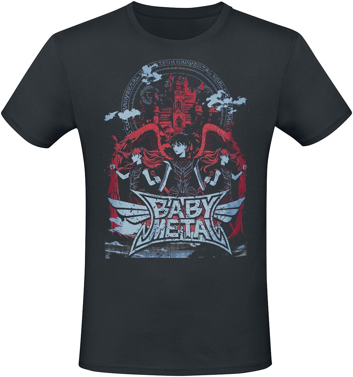 T-Shirt Manches courtes  de Babymetal - World Tour - S à 4XL - pour Homme - noir