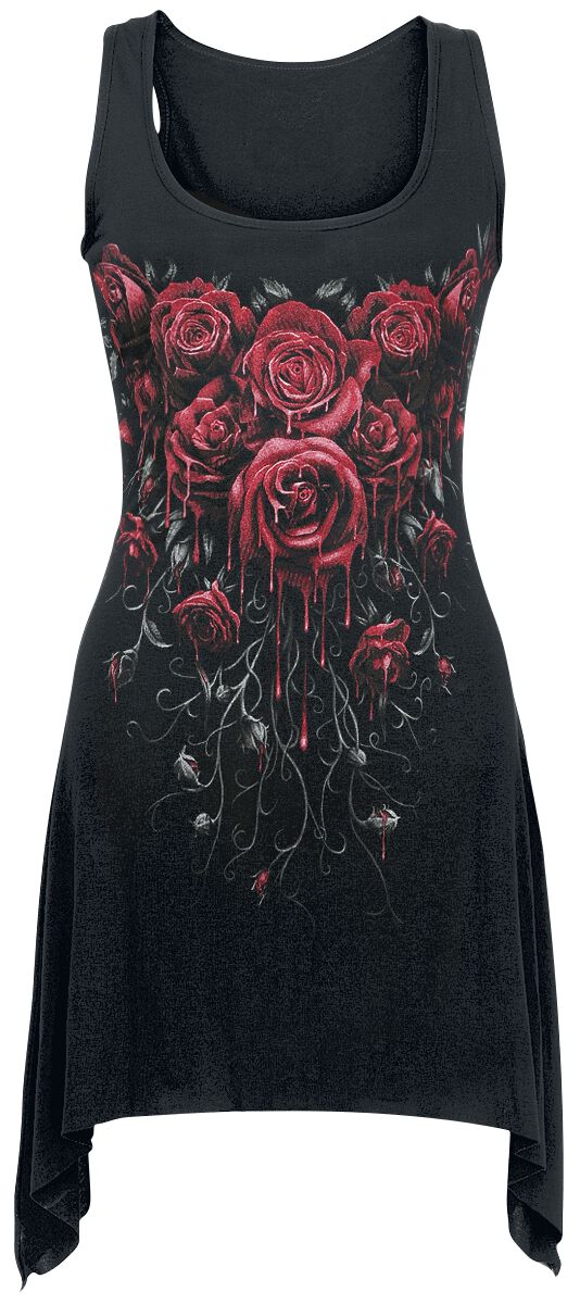 Image of Top Gothic di Spiral - Blood Rose - M a 4XL - Donna - nero